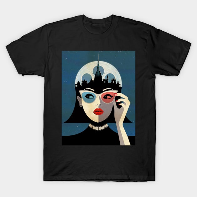 Cinema girl T-Shirt by VALENTINA BROSTEAN